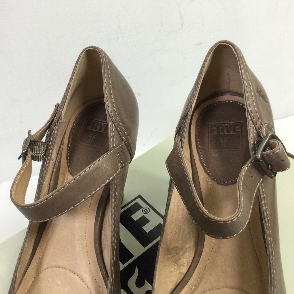 FRYE Women's Leather Upper Miranda Ankle Mary Jane Heel in Gray Size 10M - Picture 7 of 11